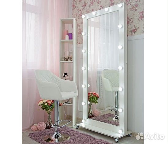 Гримерное зеркало 175/80 на подставке