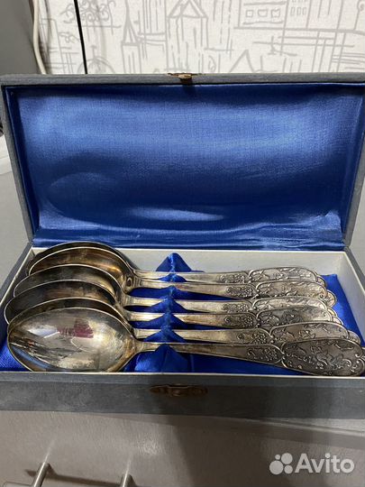Новый подарочный набор мельхиоровых ложек СССР