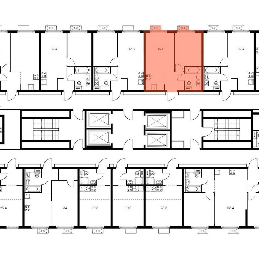 1-к. квартира, 36,1 м², 33/33 эт.