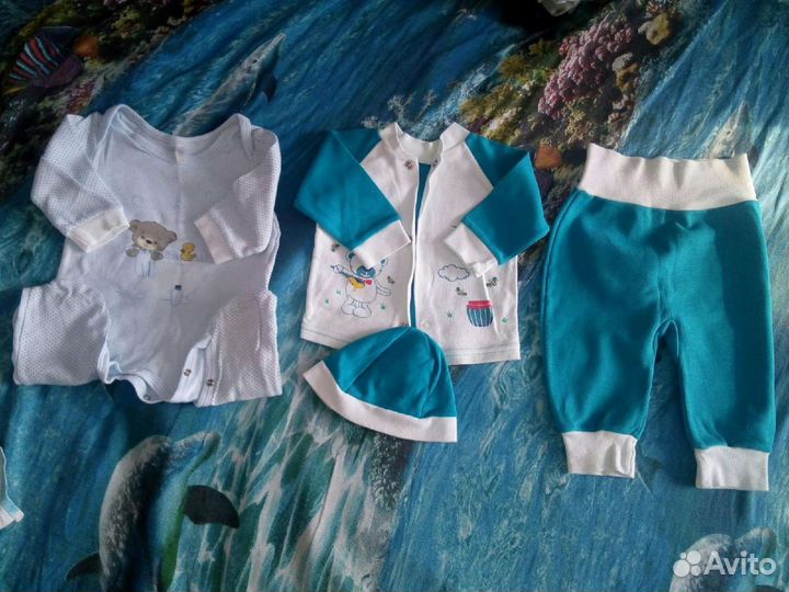 Пакет вещей на мальчика с рождения до 2 месяцев