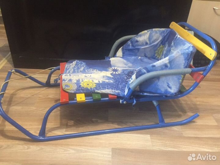 Детские санки ретро супер мягкое сиденье