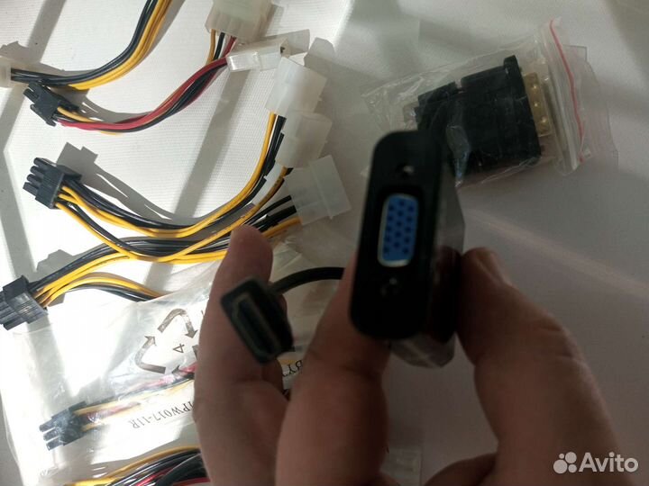 Переходники molex, SATA, cpu, dvi-d, VGA,hdmi