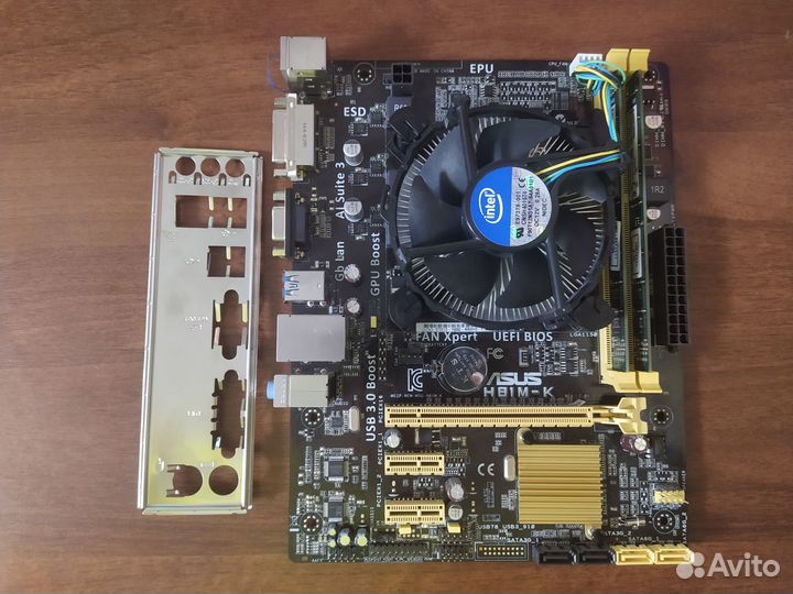 Мат. плата 1150 Asus H81M-K+i3-4130+ DDR3 8Gb
