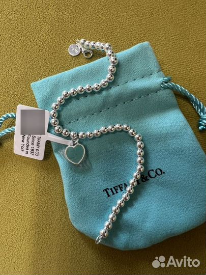 Браслет с сердечком Tiffany& Co серебро