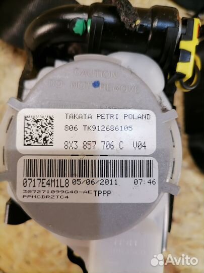 Ремень безопасности правый Audi A1 8X