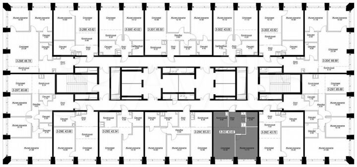 1-к. квартира, 44 м², 24/55 эт.