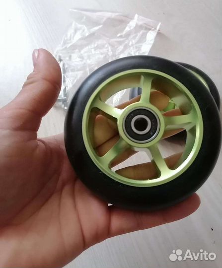 Колёса для трюкового самоката 100 мм зелёные