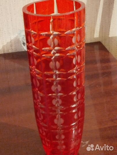 Цветной хрусталь СССР. Ваза на ножке