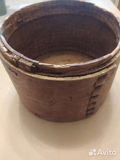 Короб лубяной старинный