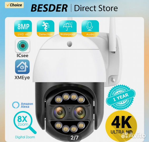 Камера видеонаблюдения wifi уличная