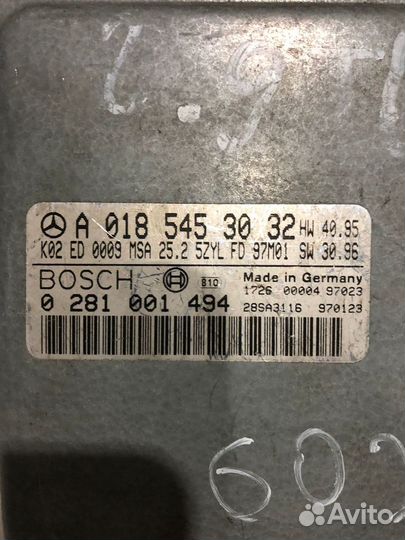 Эбу Двигателя Mercedes A0185453032