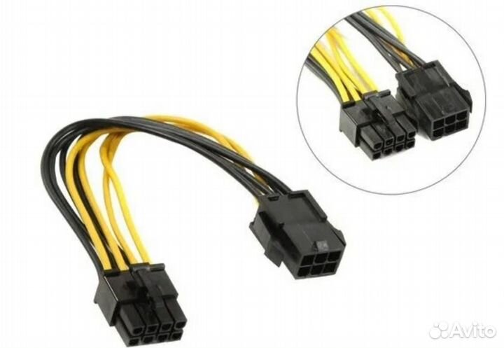 Переходник для питания видеокарт 6pin -8pin
