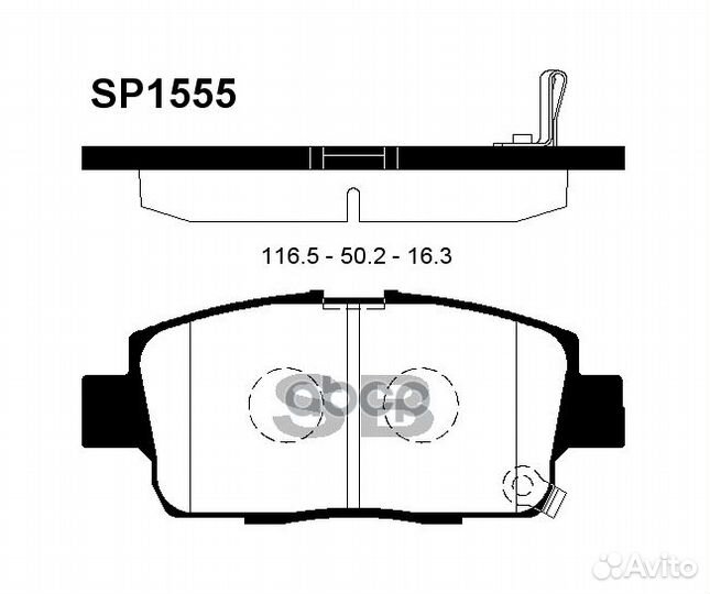 Колодки торм.пер. SP1555 Sangsin brake