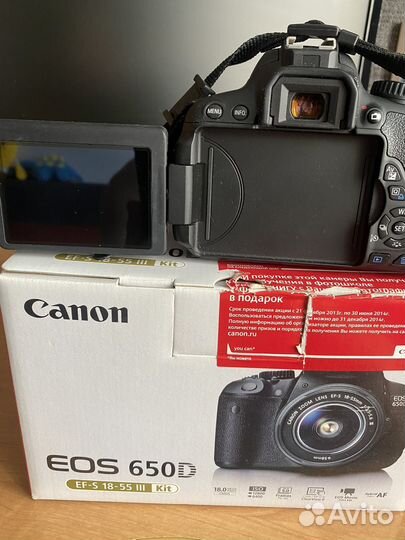 Зеркальный фотоаппарат canon eos 650d