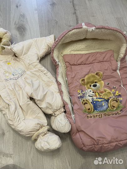 Кокон в коляску овчинный