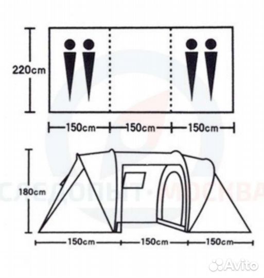 Палатка четырехместная 1699