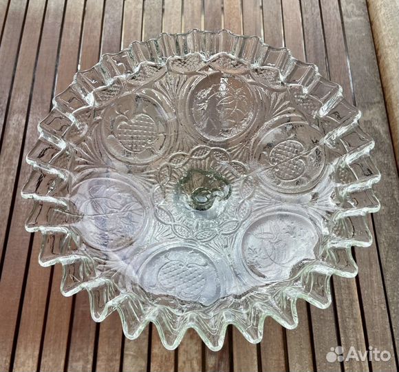 Ваза стекло антик Завод Братьев Болотиных кон 19в