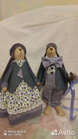 Интерьерная игрушка (зайчики)