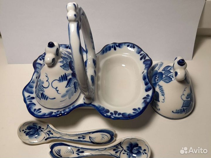 Набор для специй гжель