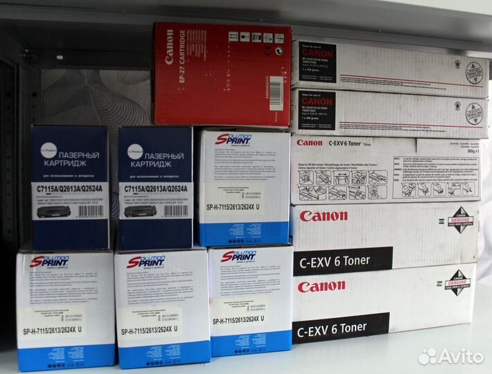Разные картриджи для лазерных принтеров