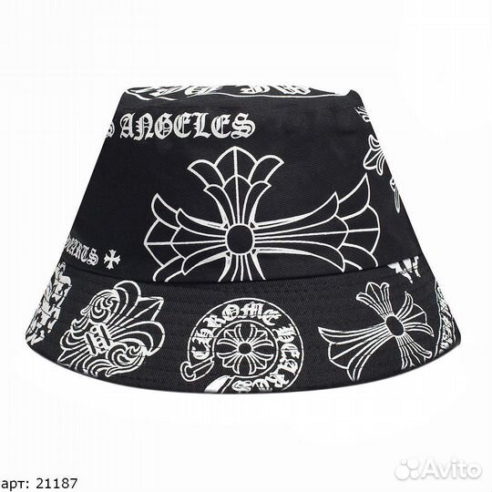 Панама chrome hearts черная