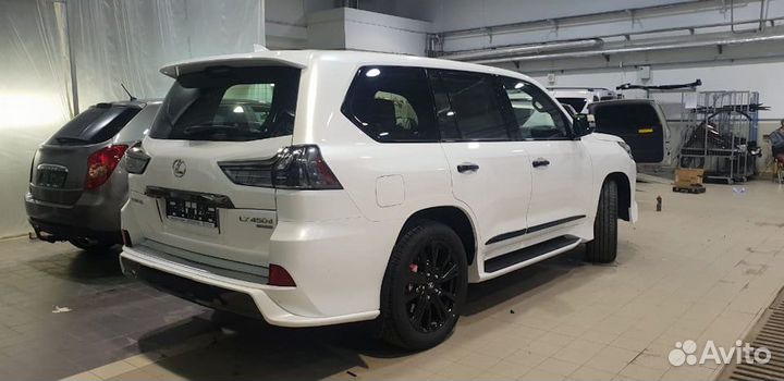 Молдинги дверей Lexus LX570 c16г Черные