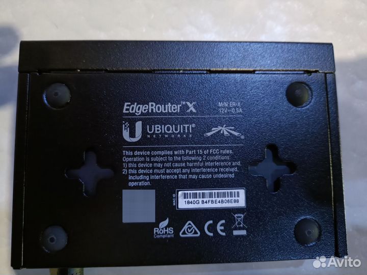 Ubiquiti EdgeRouter X ER-X коммутатор 1000 мбит/с