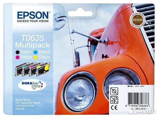 Картриджи Т- 0634,епсон-оригинальн-3 жёлтых