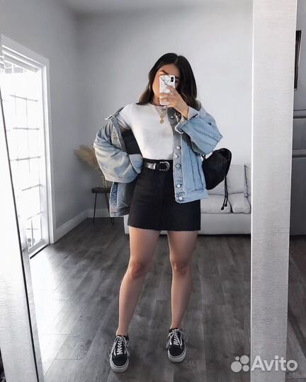 Джинсовая юбка zara s