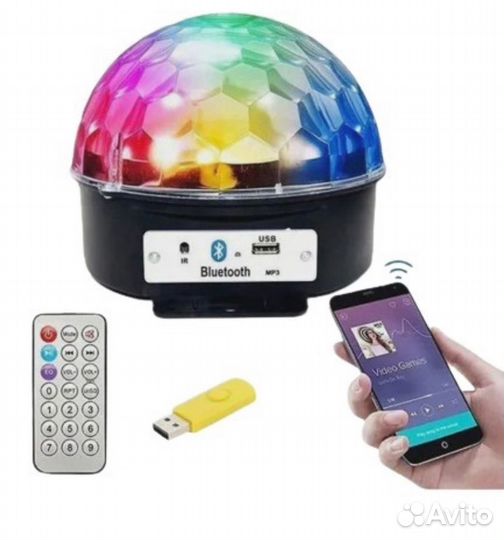 Светодиодный Диско-шар Magic Ball Light BlueTooth