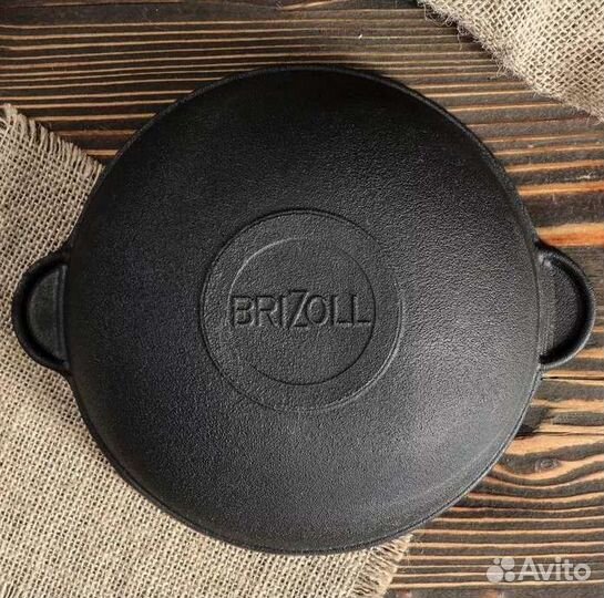 Сковорода вок чугунная 180x63 brizzol (Бризолль) с
