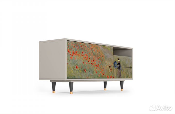 Тв-тумба T7 - Сатин - The Poppy Field near Argente