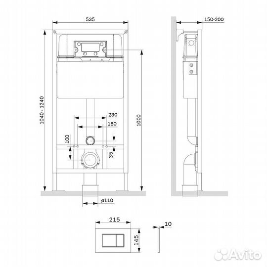 Инсталляция AM.PM Pro С I012707.0238 для унитаза