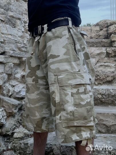 Широкие реп шорты карго Realtree, Y2k