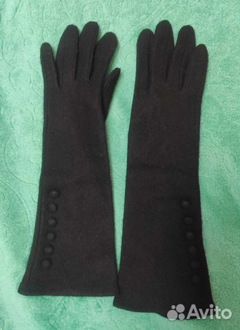 Перчатки длинные, шерсть