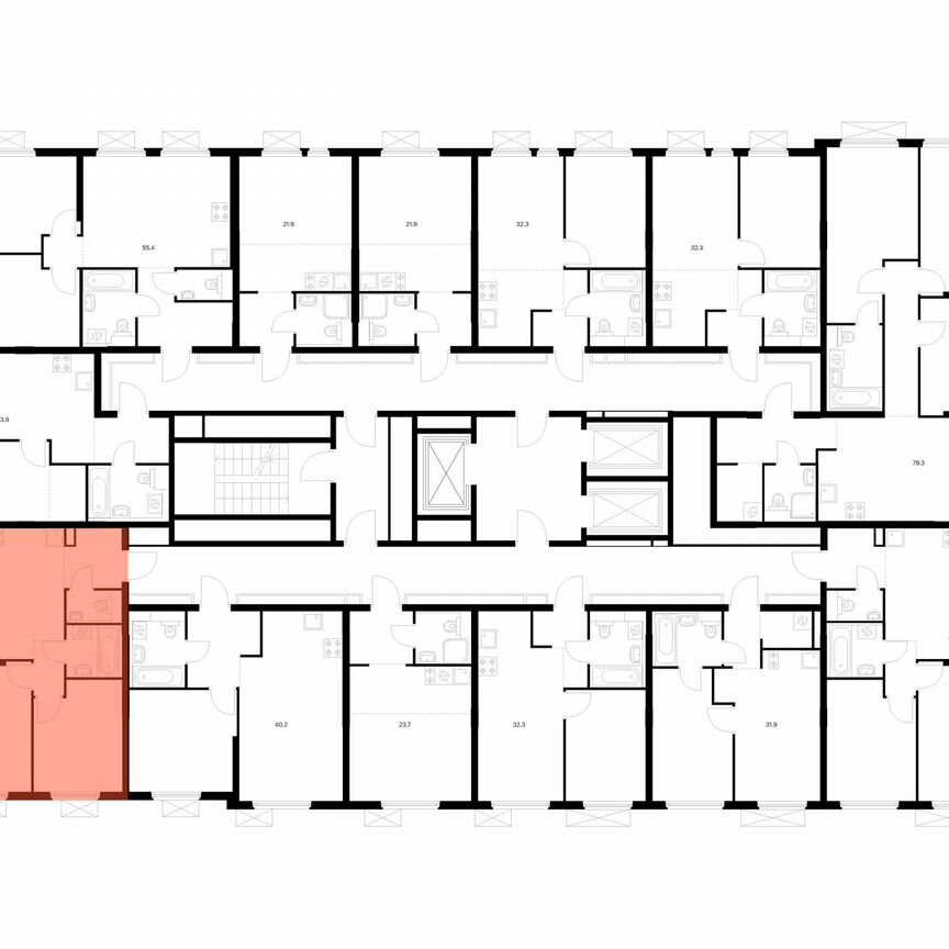 2-к. квартира, 47,9 м², 9/25 эт.