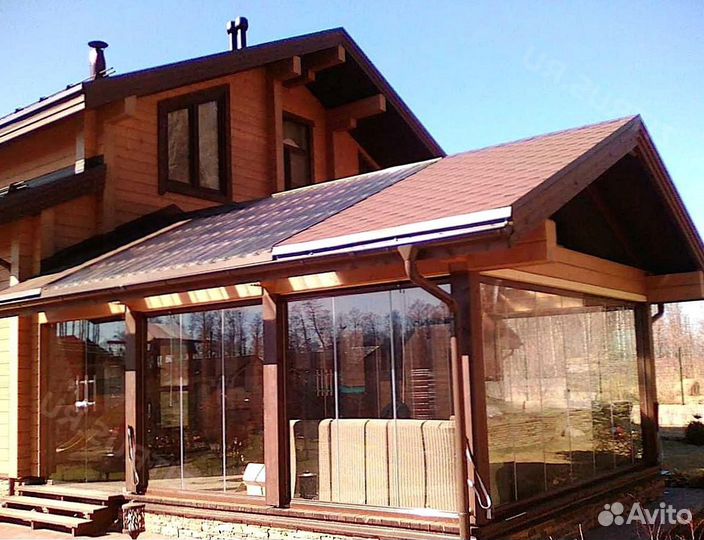 Безрамное раздвижное остекление