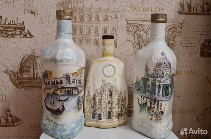 Декоративные бутылки декупаж
