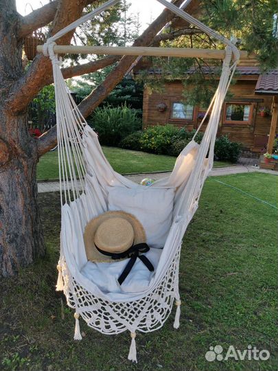 Подвесное кресло гамак макраме