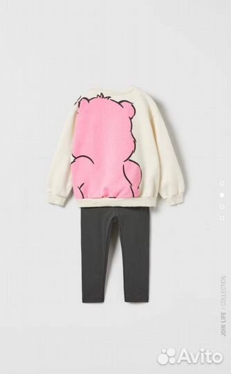 Костюм Zara для девочки свитшот и лосины 86-116