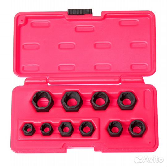 Набор головок для поврежденных болтов и гаек 8-19м