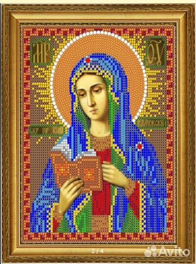 Икона Прсв.Бца схема для вышивания бисером 19*24