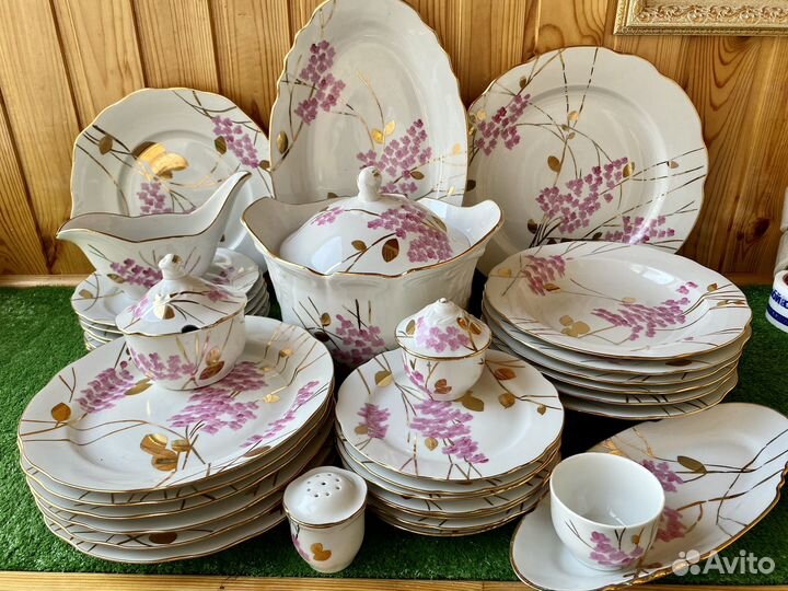 Сервиз столовый Розовая Сирень Дулево