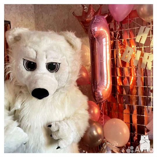 Мишка Умка пневмо медведь аниматор мишка аниматор