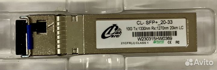 Модули SFP+ WDM, дальность до 20 км (12 dB)