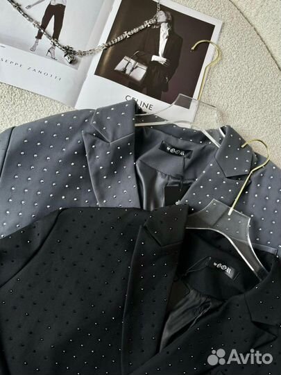 Пиджак женский оверсайз серый