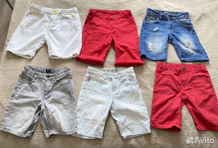 Джинсовые шорты, футболки, джинсы для мальчишек