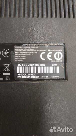 Динамики asus x502c