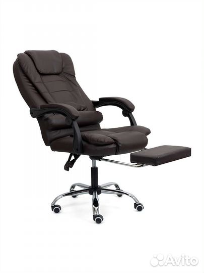 Кожанное офисное кресло с массажем comfort +