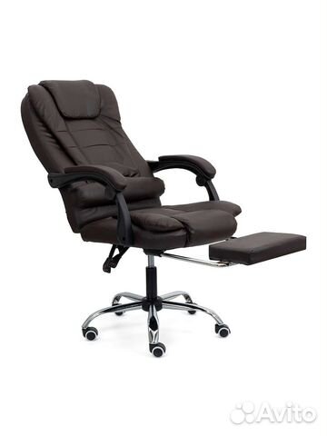 Кожанное офисное кресло с массажем comfort +